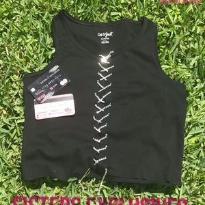 Bling safety pin tank